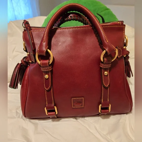 Nwt Dooney & Bourke Bordeaux Florentine Leather Satchel - Picture 3 of 6